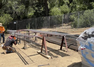 framing large rebar frame