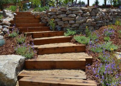 A natural stair case by Valcon Construction.